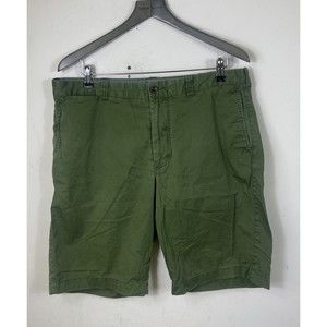 J Crew Mens Stretch Flat Front Chino Shorts Green Size 35x10.5